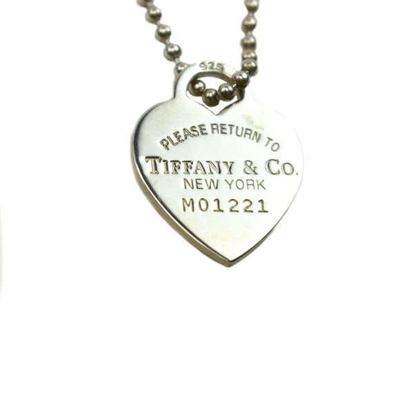TIFFANY & CO Sterling Silver Return to Necklace Full Heart Pendant 1009 - Picture 2 of 10